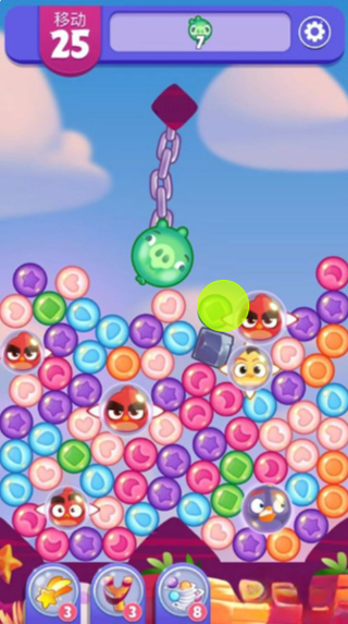 愤怒的小鸟梦幻爆破第36关通关攻略2