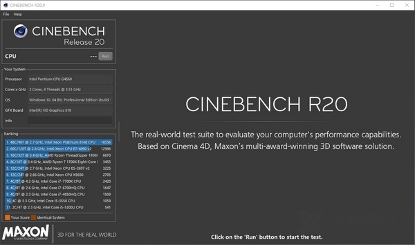 CINEBENCHR20破解版图片1