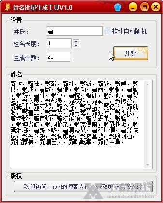 姓名批量生成工具截图2