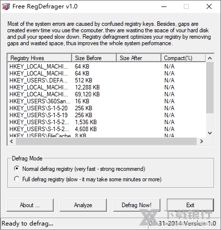 FreeRegDefrager图片