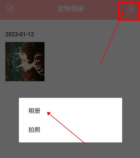 遇见我的猫怎么在宠物相册中上传照片2