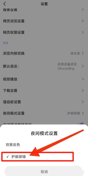 Rains浏览器开启护眼屏障流程图片3