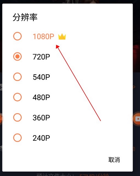 Vidma Recorder如何修改录屏分辨率3